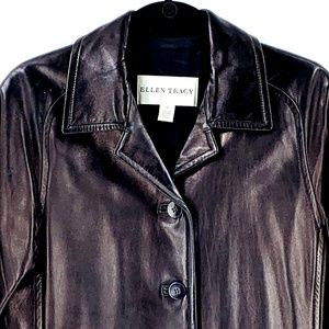 Ellen Tracy Jackets & Coats - ELLEN TRACY Black Leather Blazer Small Jacket Ellen Tracy Jackets & Coats - ELLEN TRACY Black Leather Blazer Small Jacket